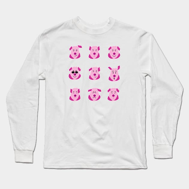 Piggy Long Sleeve T-Shirt by Mirodor